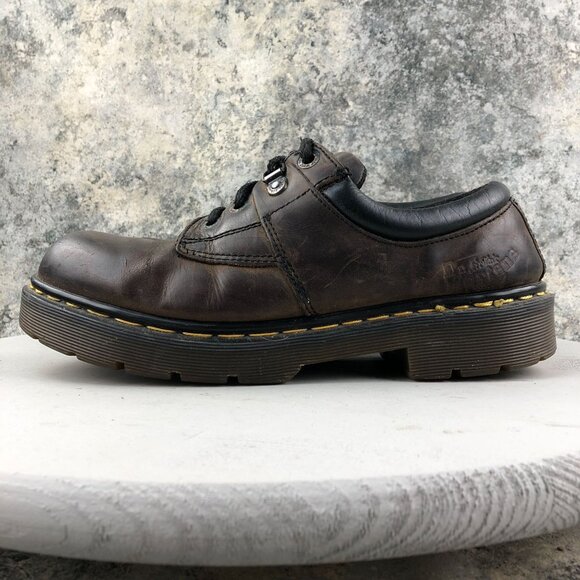 Dr. Martens ENGLAND VTG Mens Size US 8 Brown Leather Industrial Work Shoes 8933 - Picture 6 of 15